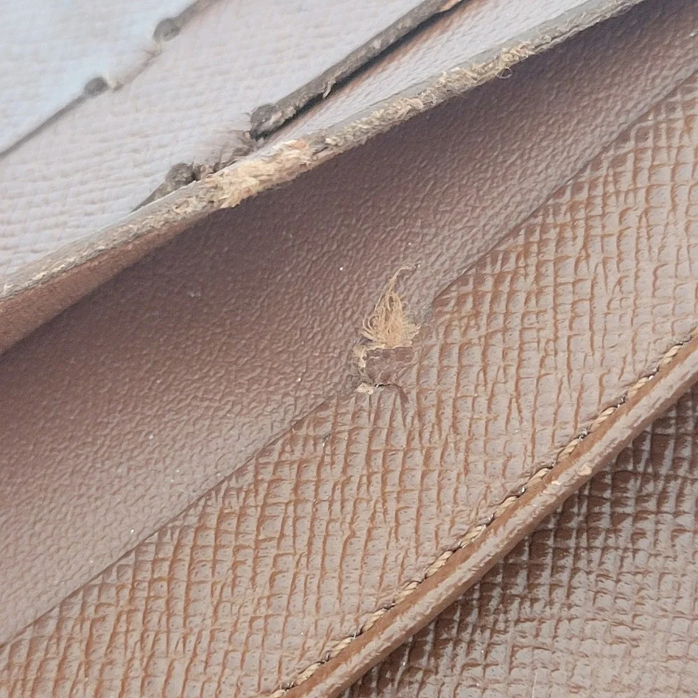 Louis Vuitton Monogram‎ Canvas Long Wallet Brown Leather France TH0064 Fair